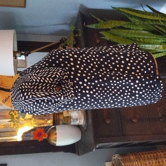 Loft Navy & White Abstract Polka Dot Blouse - Picture 4 of 8